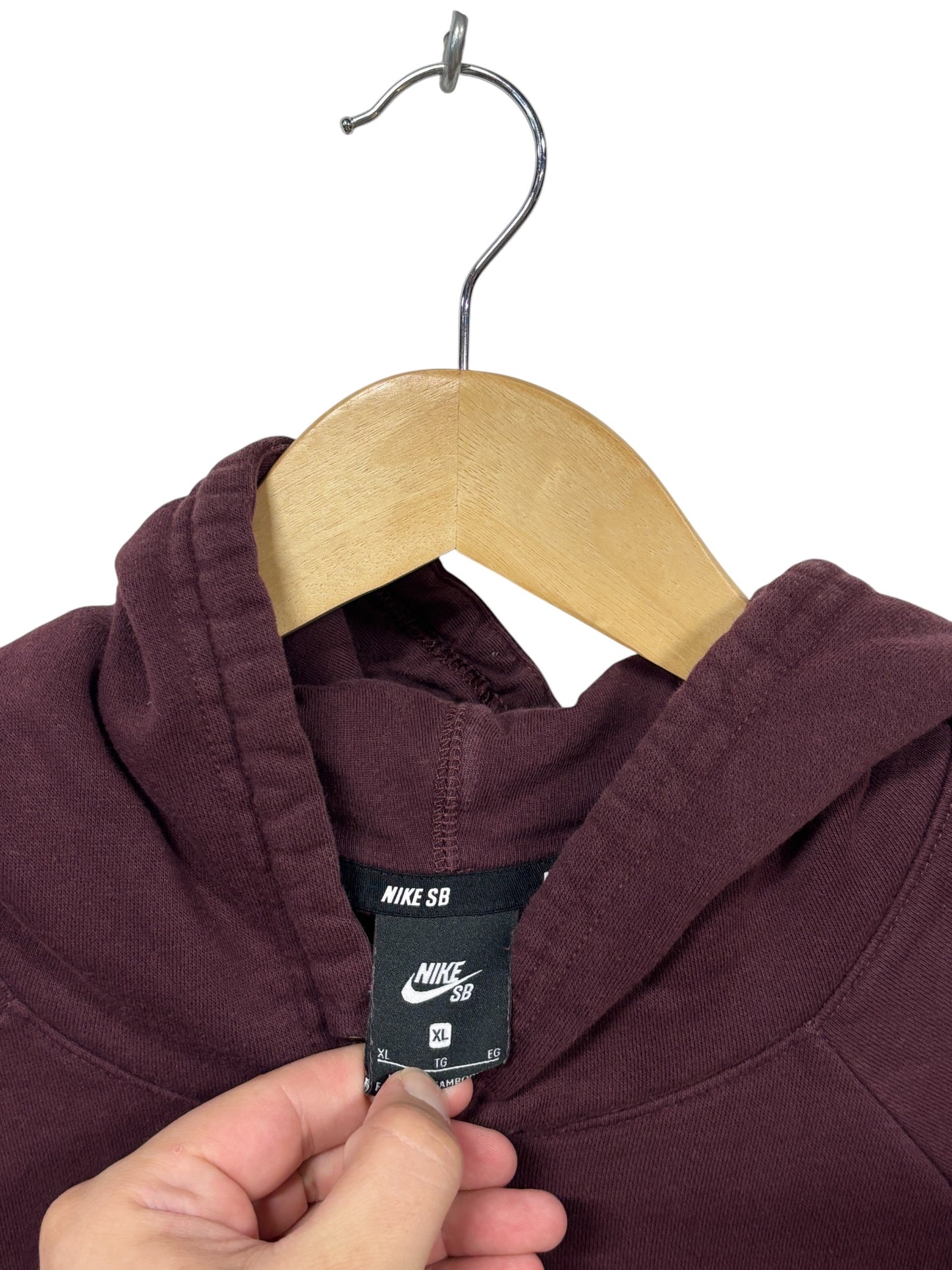 Nike SB Classic Logo Maroon Hoodie Size XL