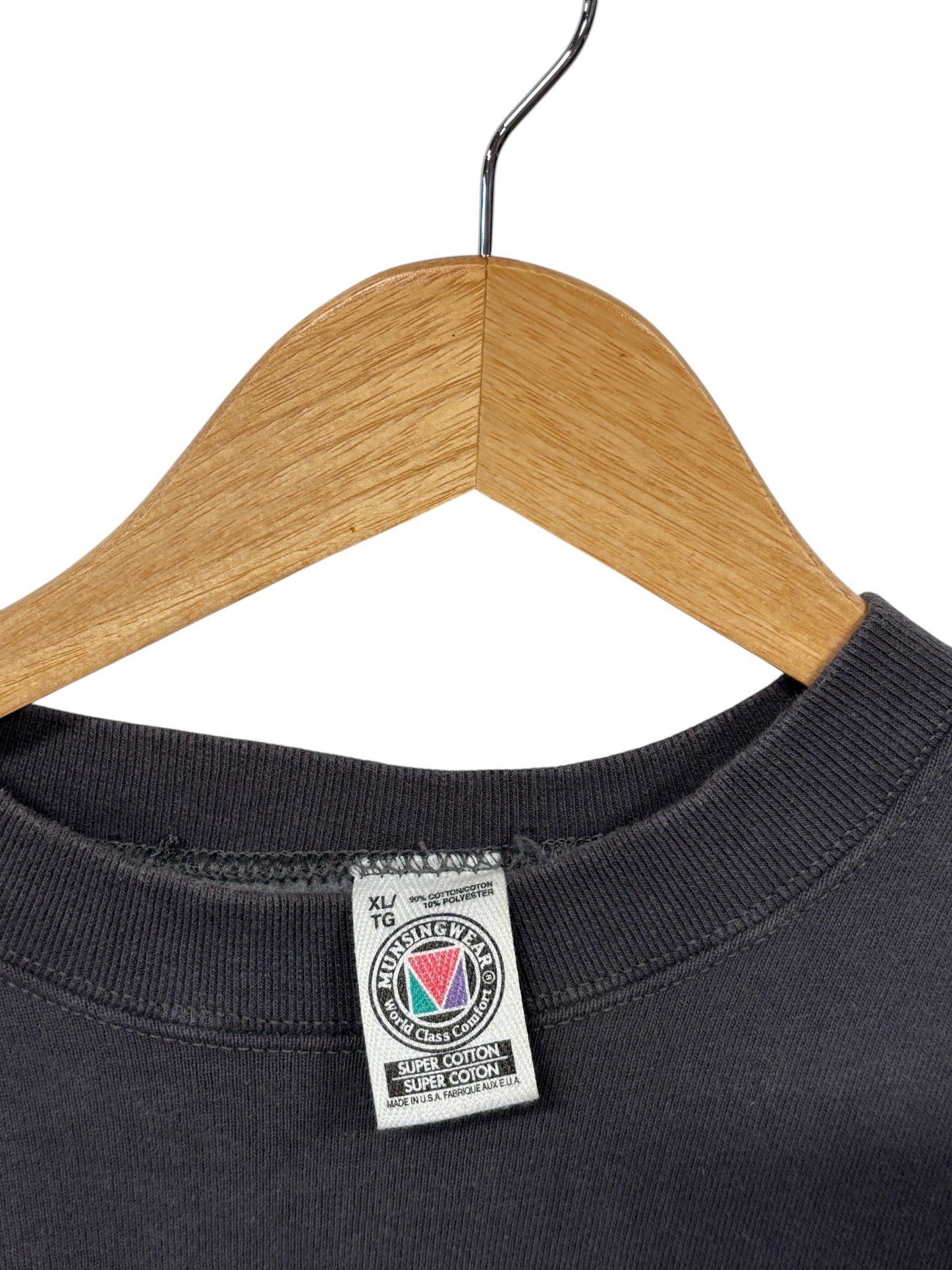 Vintage 90's Munsingwear Grey Heavyweight Blank Sweater Size XL