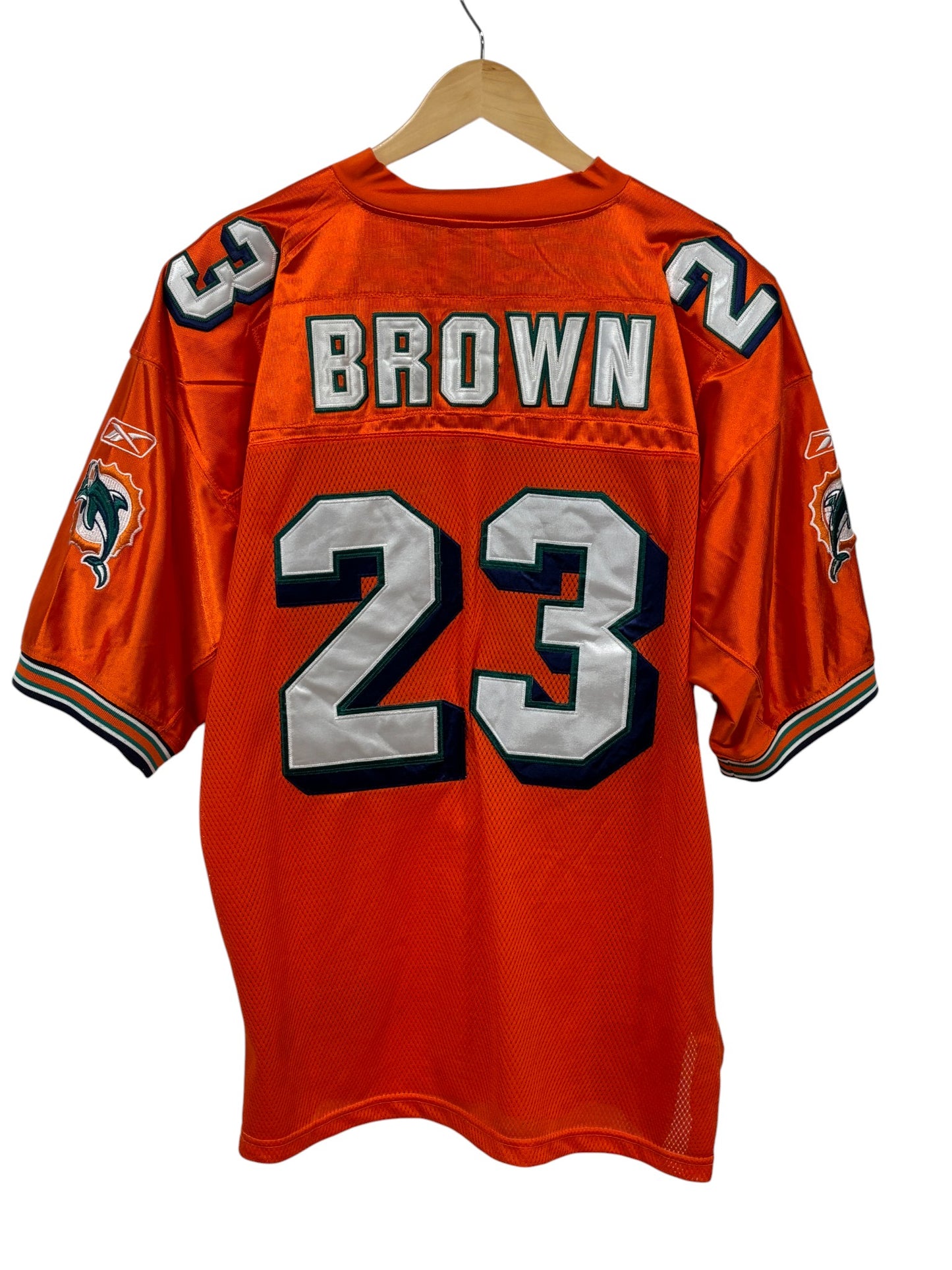 Vintage Reebok NFL Miami Dolphins Ronnie Brown #23 Jersey Size XXL