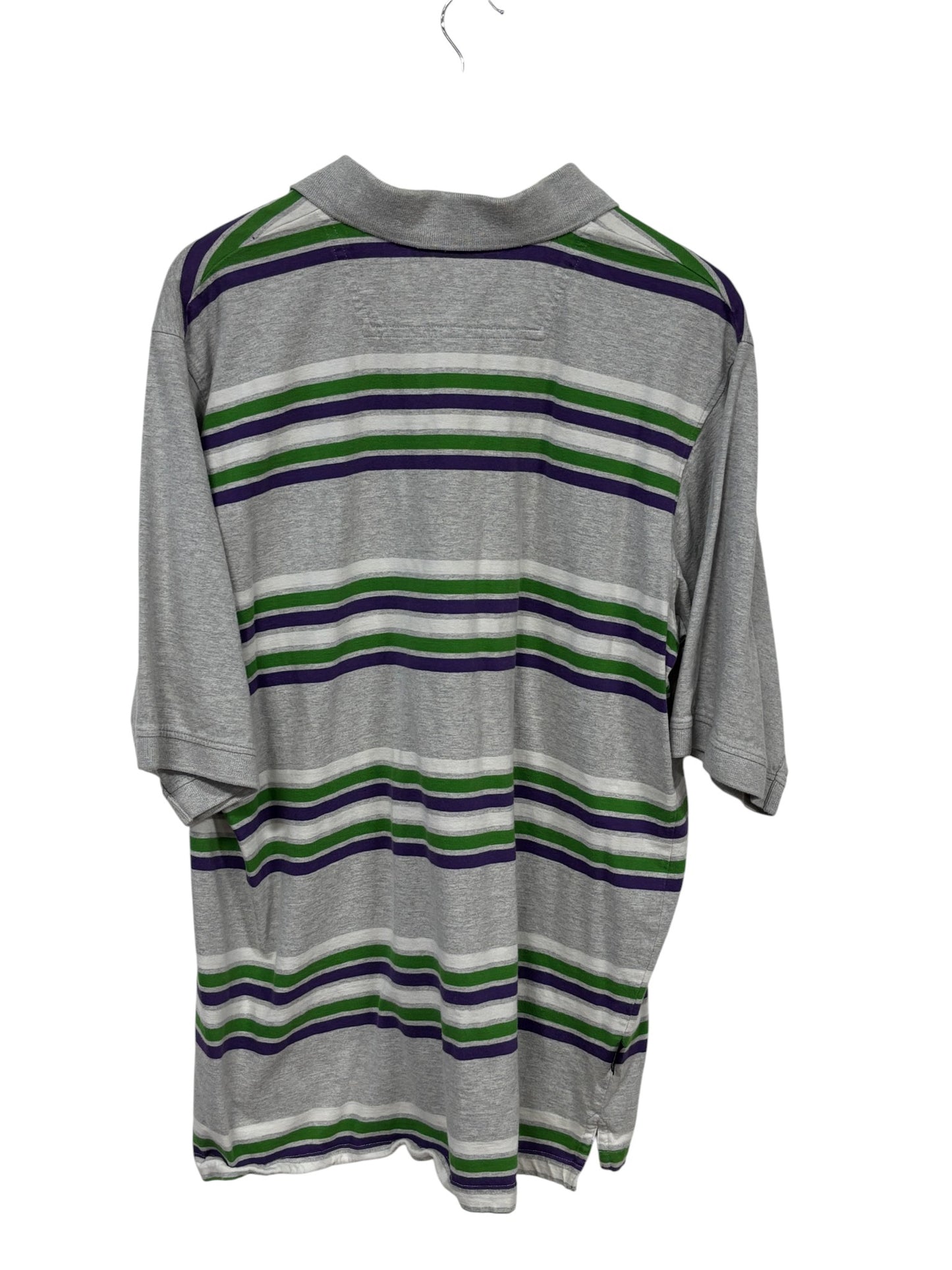 Vintage Y2K Sean John Striped Grey Polo Size XXL