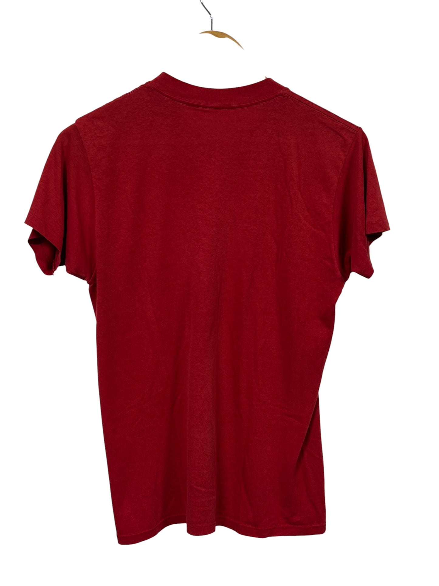 Vintage 90's Red Blank Pocket Tee Size Medium