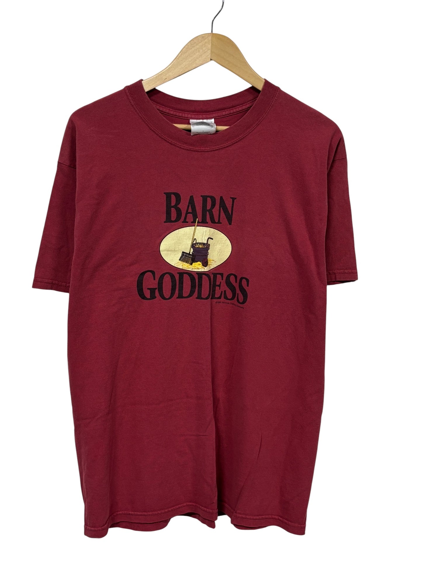 Vintage Y2K Barn Goddess Farming Graphic Tee Size Large