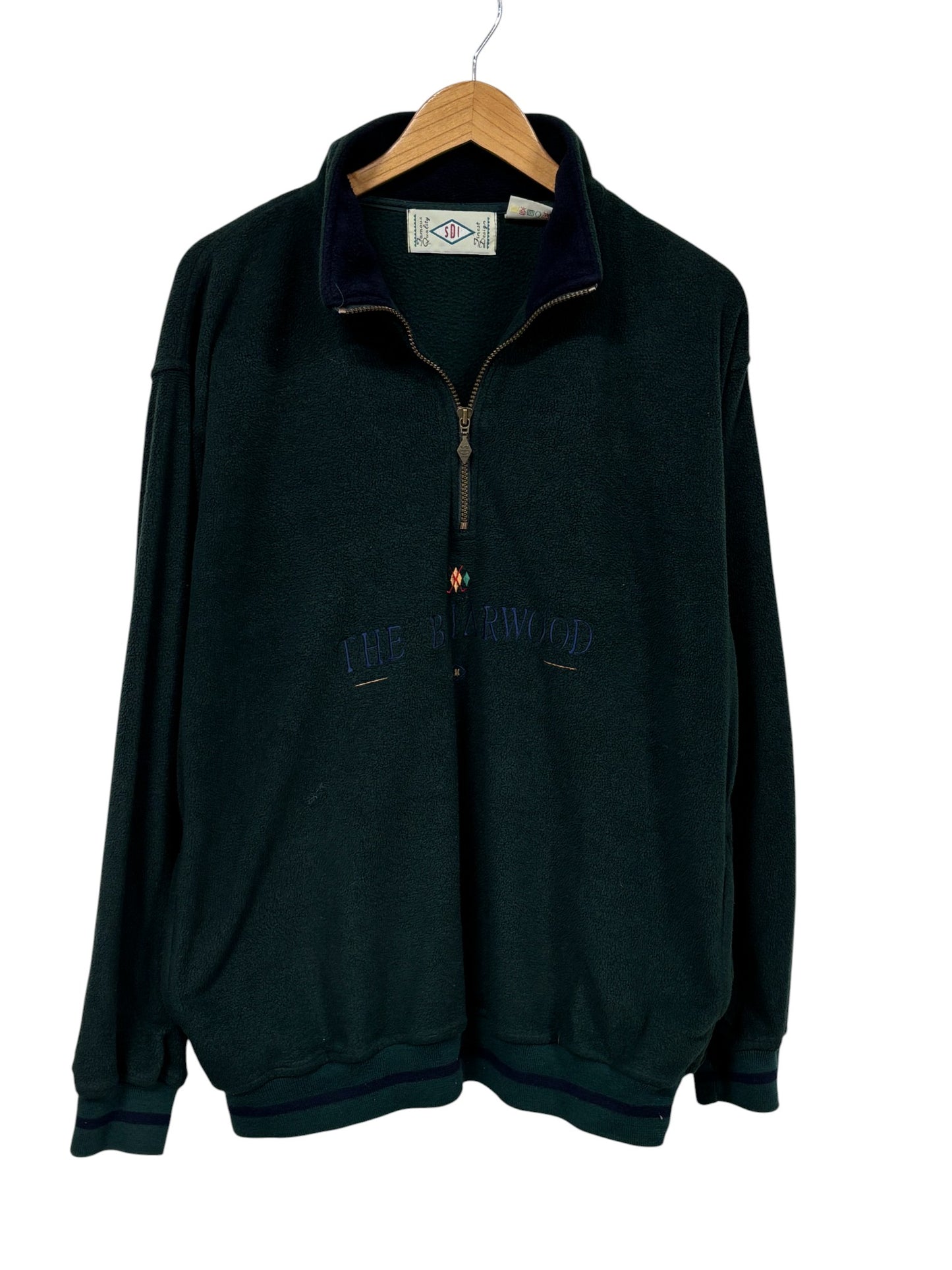 Vintage 90's Briarwood Green Fleece Zip Up Sweater Size Large