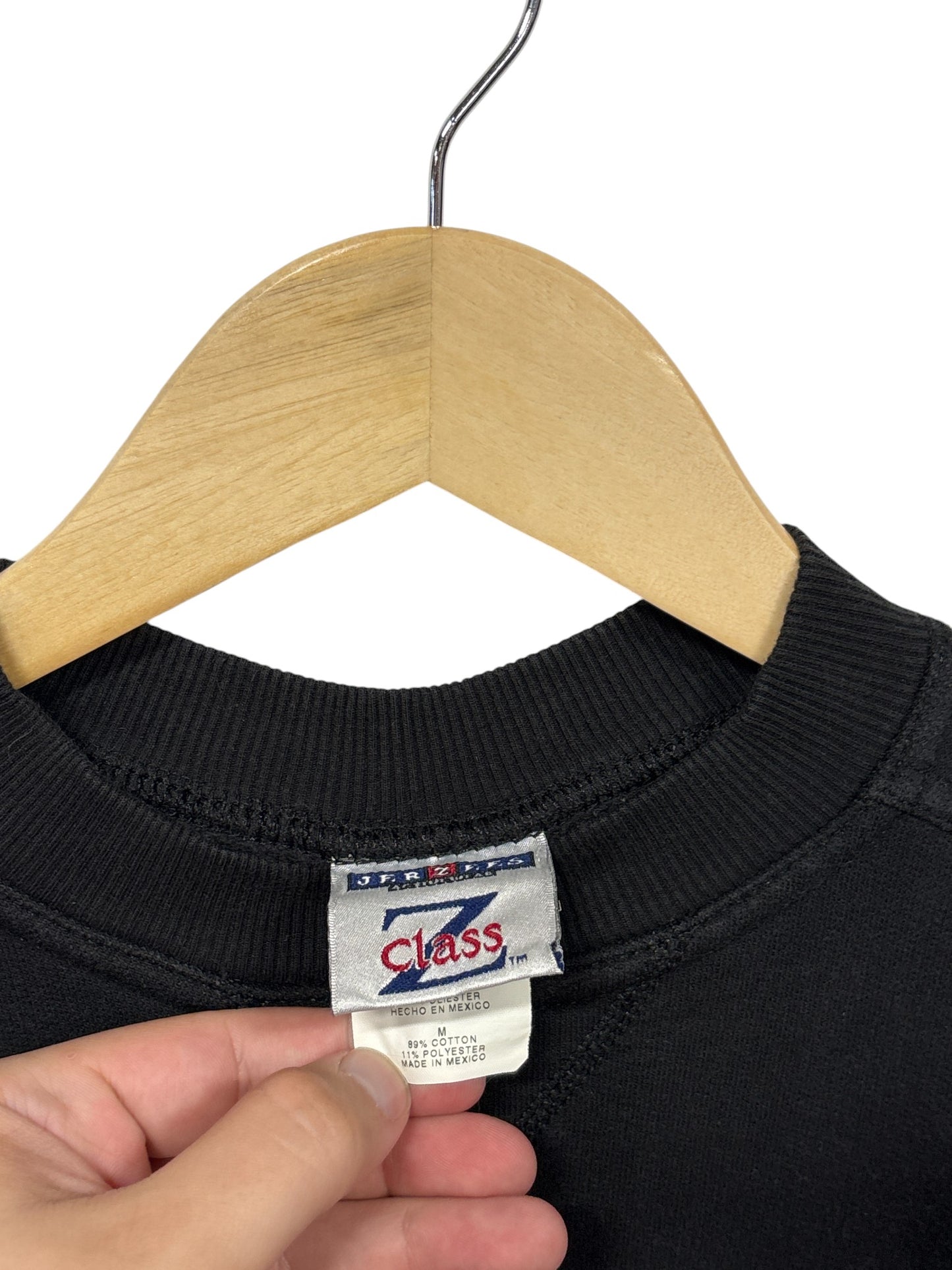 Vintage 90's Jerzees Sacagawea Black Crewneck Sweater Size Medium