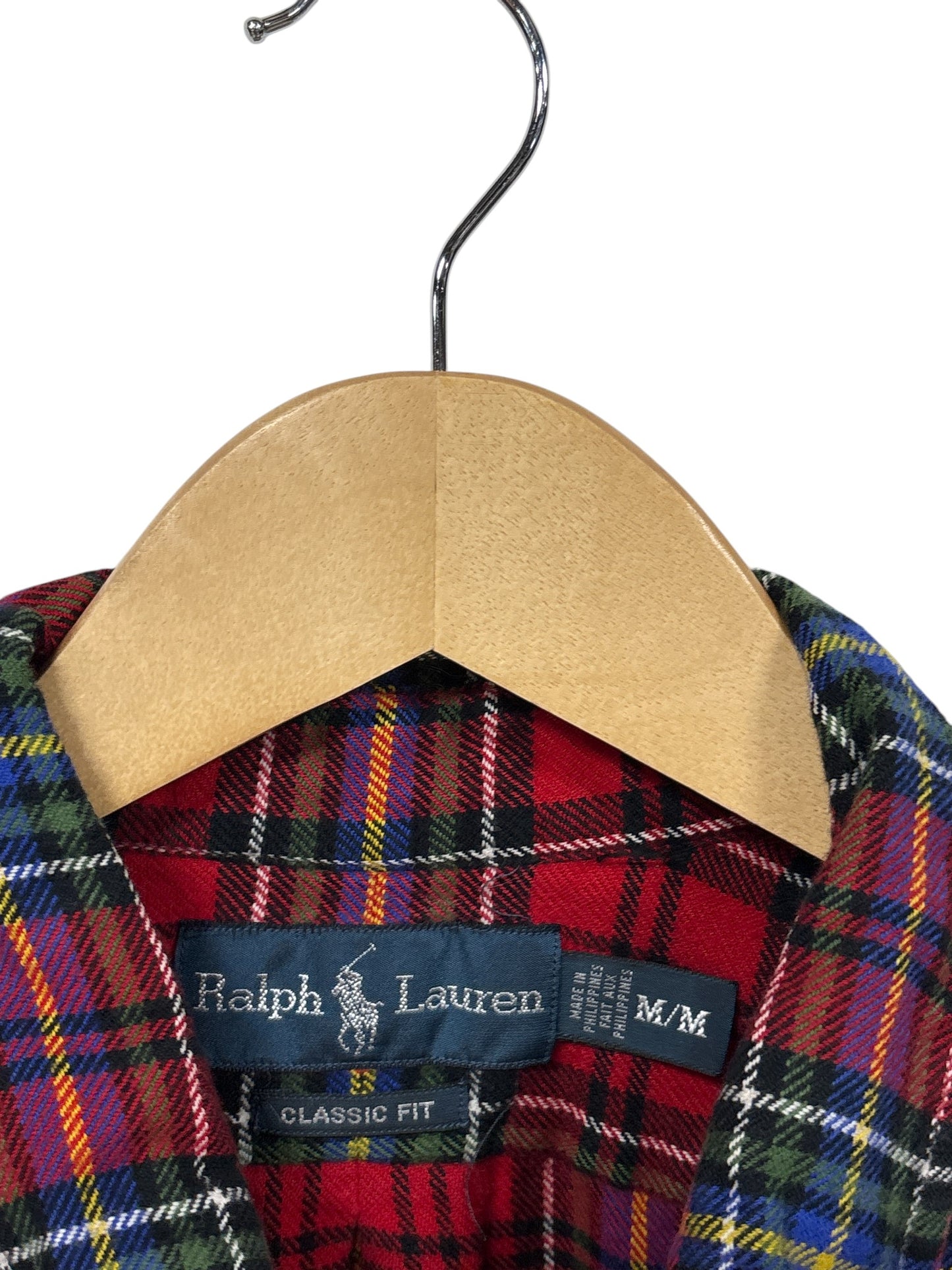 Vintage Polo Ralph Lauren Classic Fit Flannel Button Up Size Medium