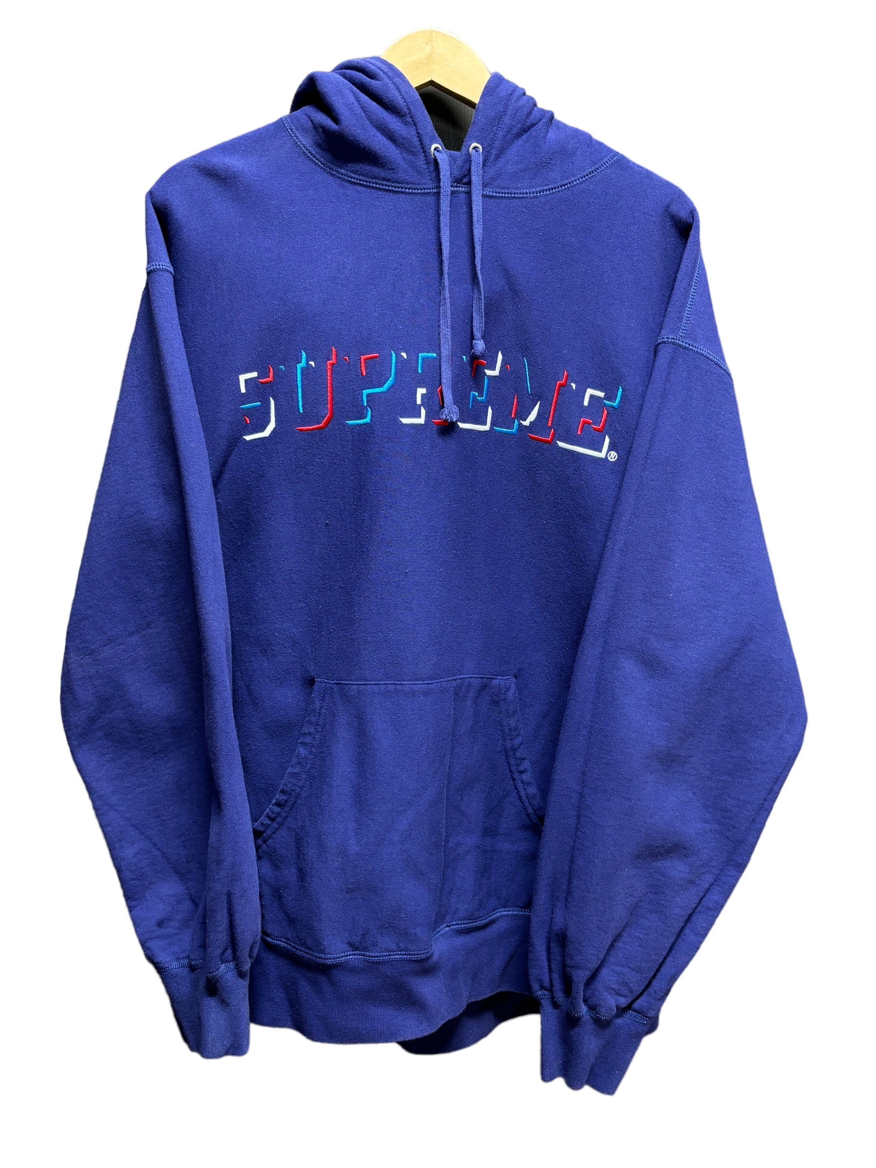 Supreme Drop Shadow Spellout Hoodie Size XL – the basement