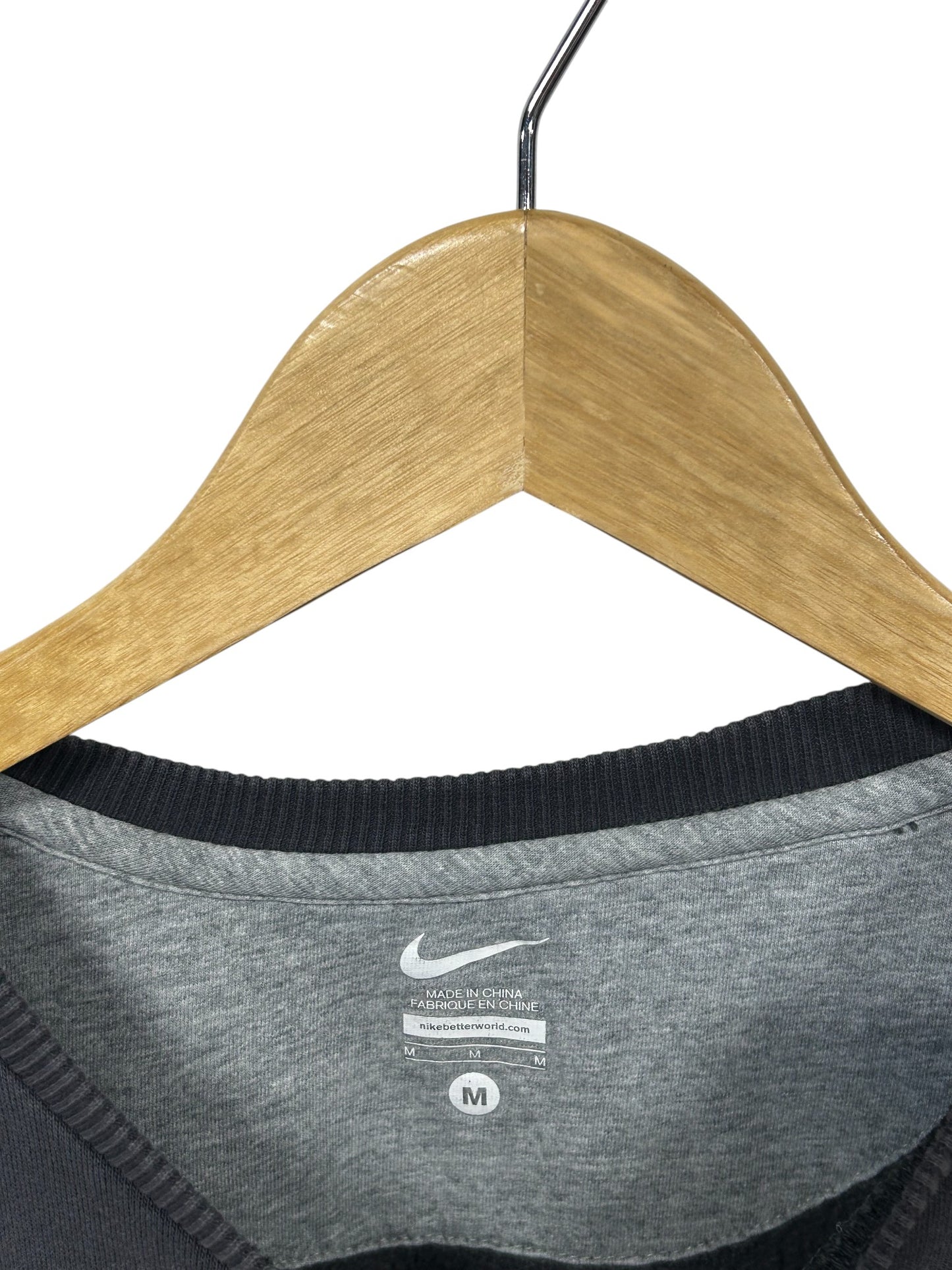 Nike Y2K Grey Small Swoosh Sweater Size Medium