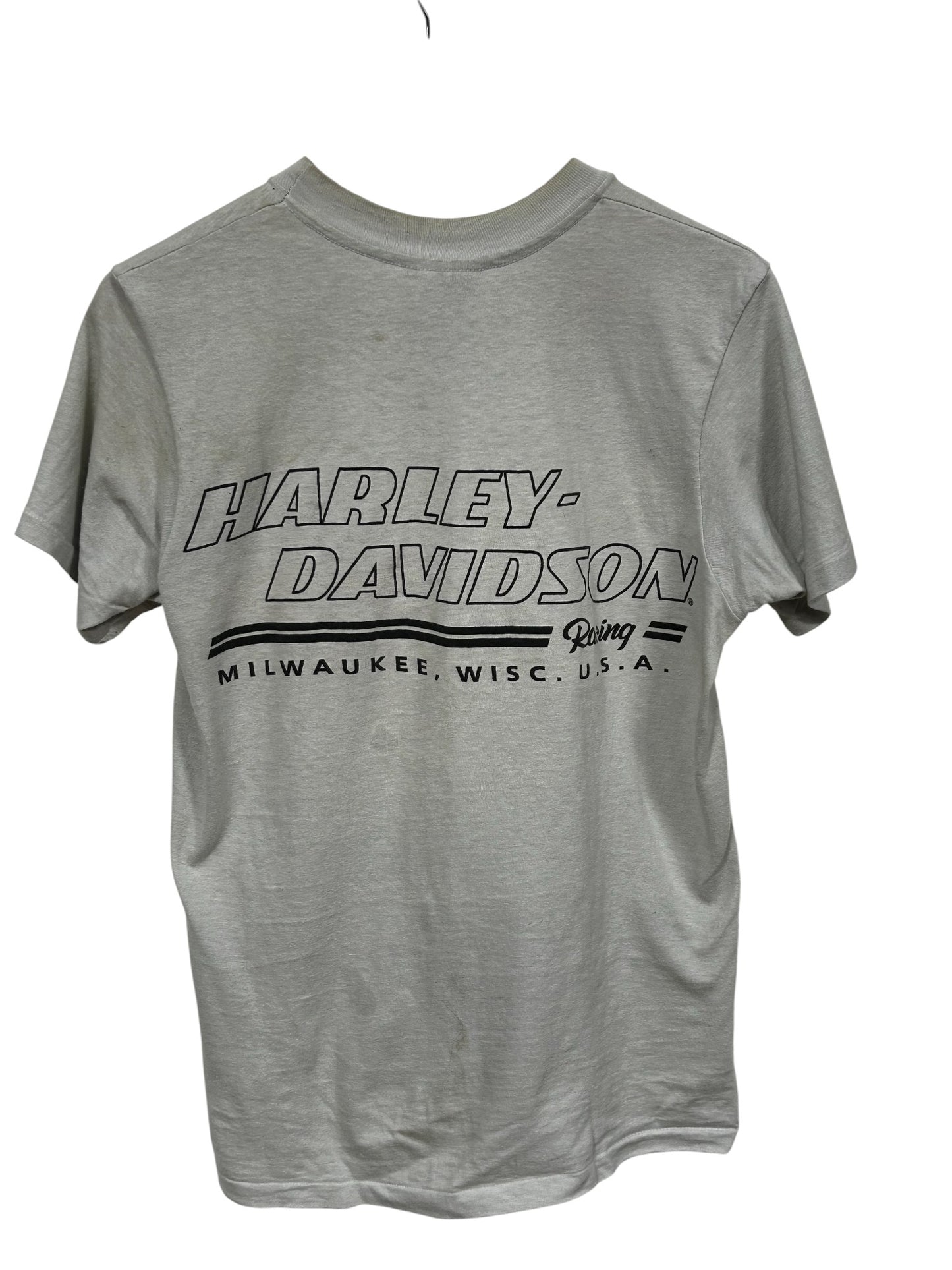 Vintage 90's Harley Davidson Racing Biker Graphic Tee Size Medium