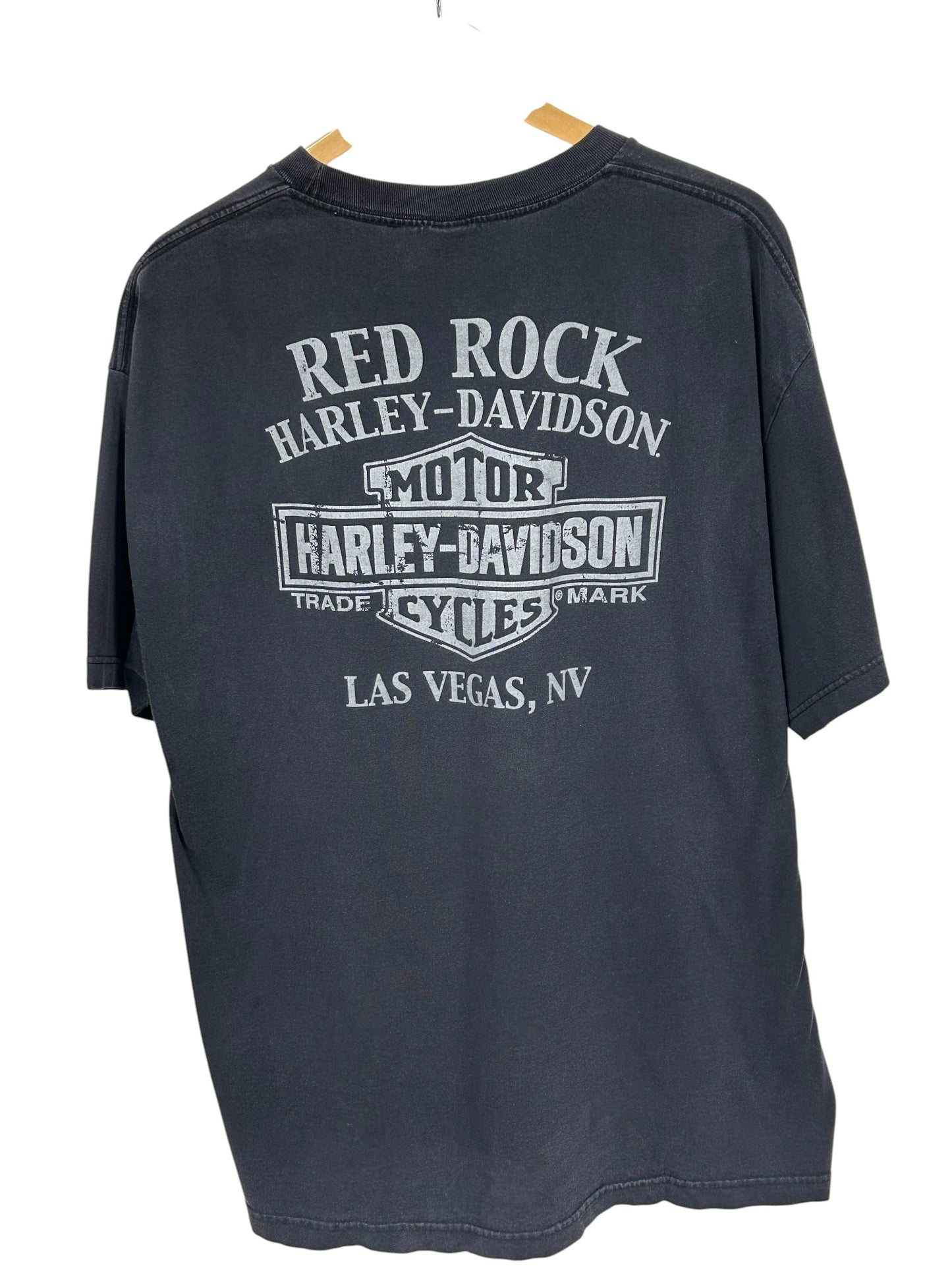 Harley Davidson Red Rock Las Vegas Biker Graphic Tee Size XL