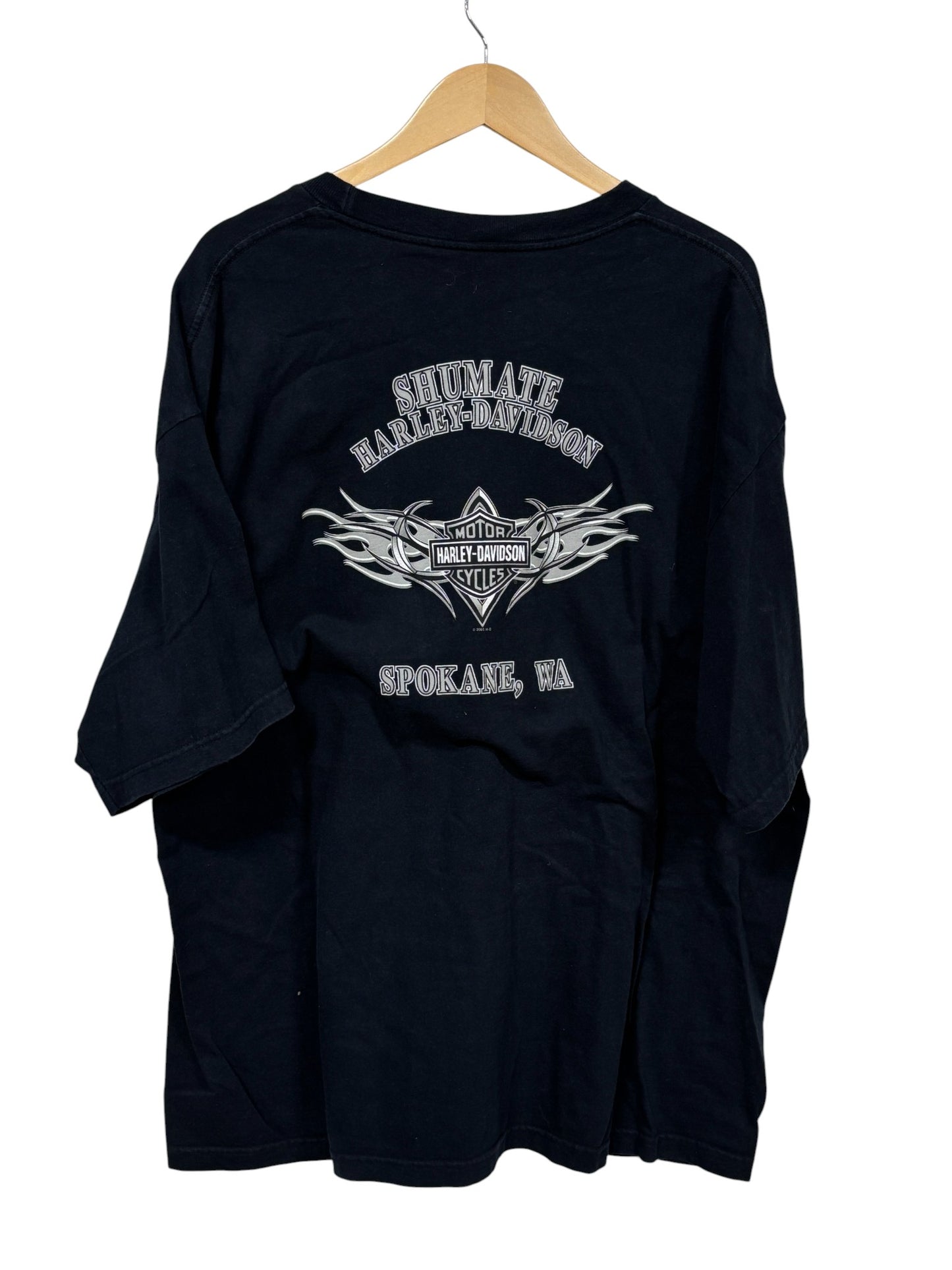 Harley Davidson Spokane Washington Biker Graphic Tee Size 3XL