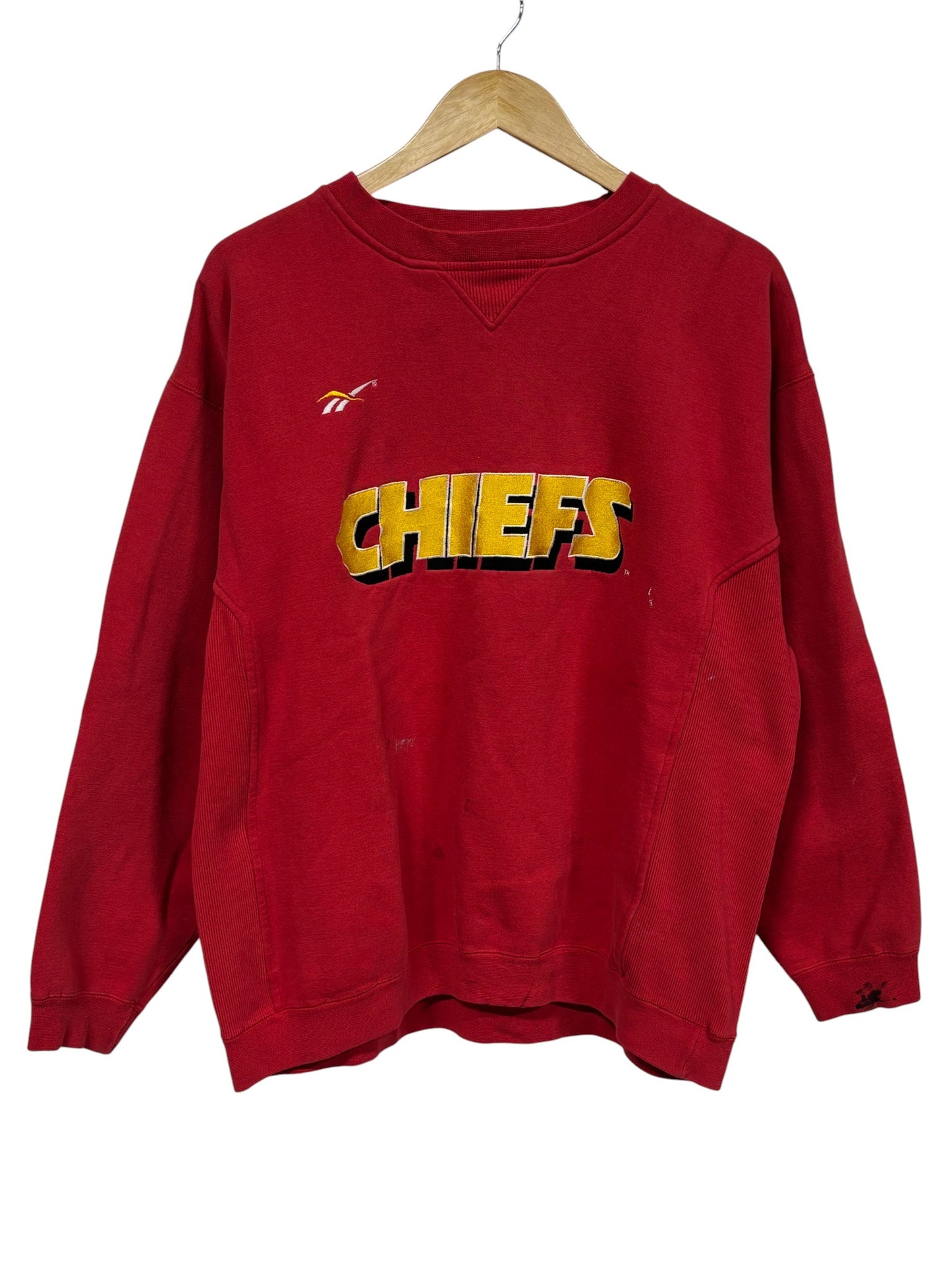 Vintage Y2K Reebok Kansas City Chiefs NFL Logo Sweater Size Large