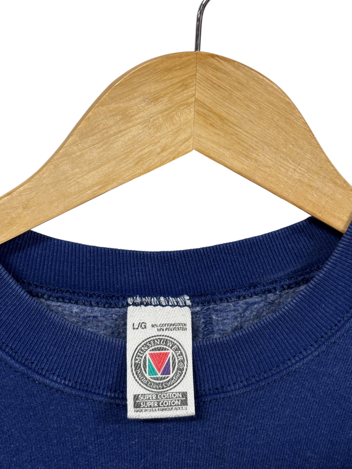 Vintage 90's Munsingwear Blue Heavyweight Crewneck Sweater Size Large