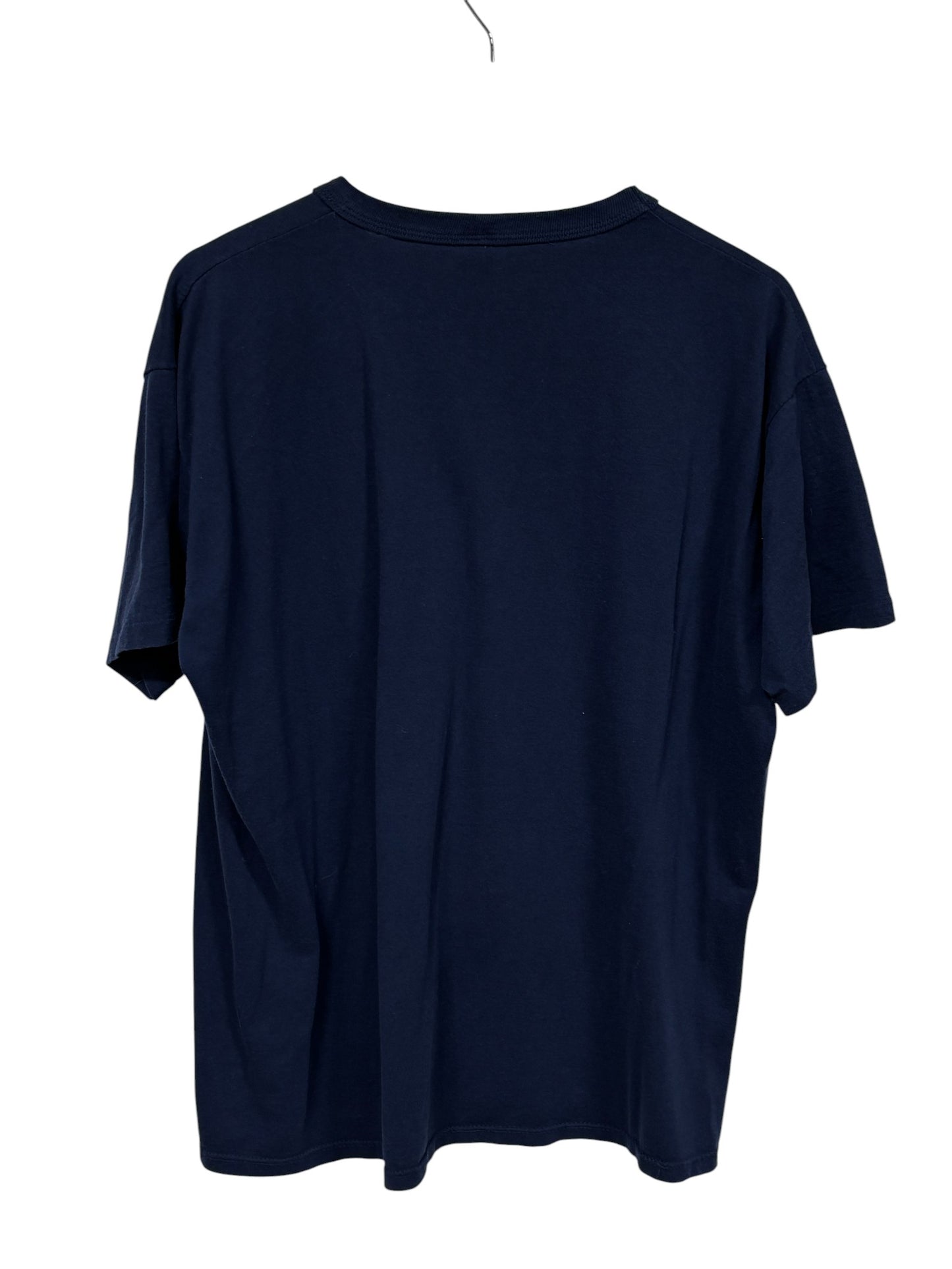 Vintage 90's Russell Athletic Navy Blue Blank Tee Size XL