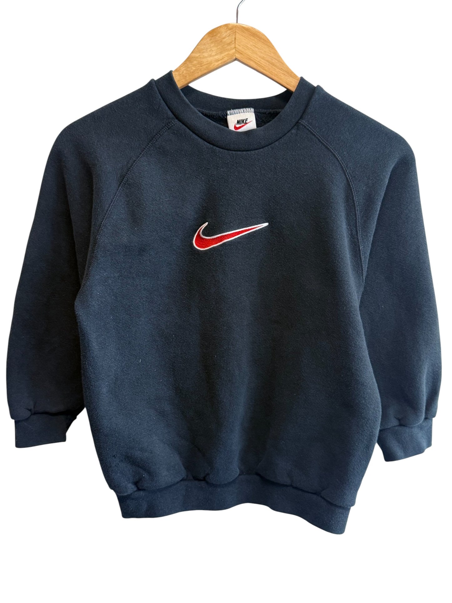 Vintage 90's Nike Swoosh Logo Black Sweater Size XS