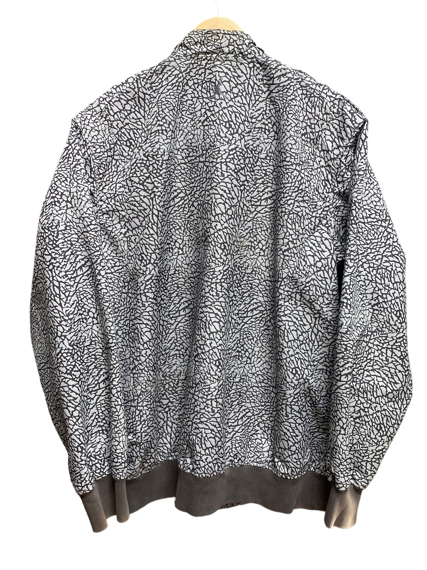 2007 Jordan Brand Fire Red 3 Release Elephant Print Zip Up Jacket Size XL