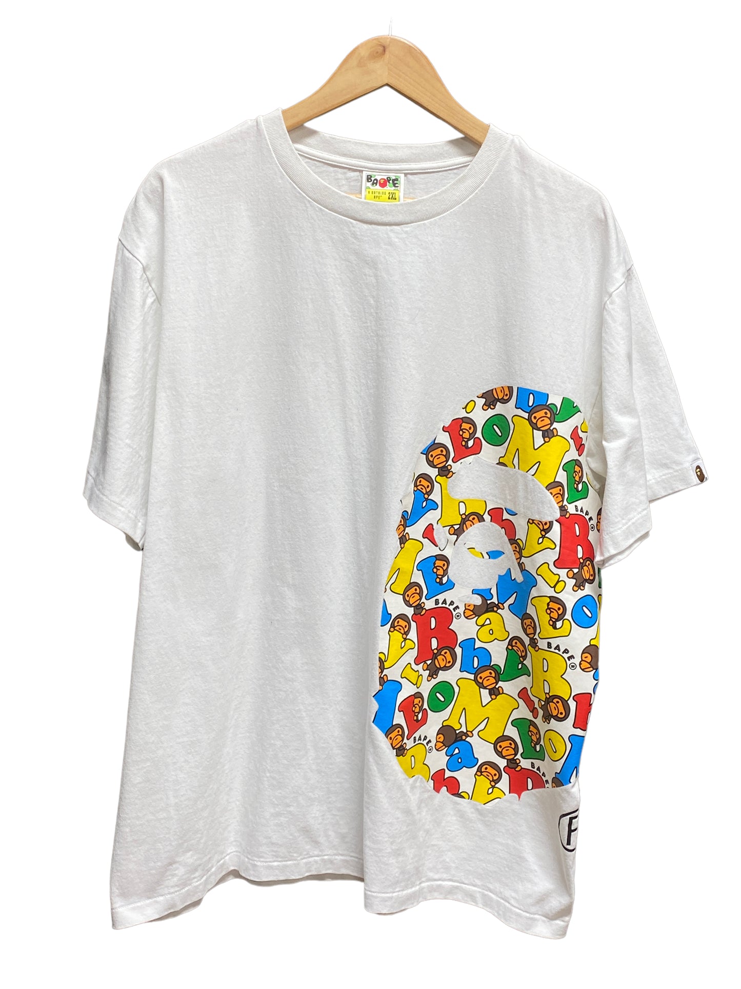 Bape Baby Milo Side Logo Ape Head Tee Size XXL