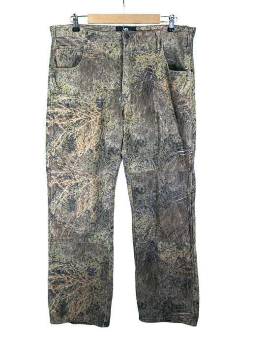 Vintage Mossy Oak Woodland Camo Double Knee Pants Size 36x32
