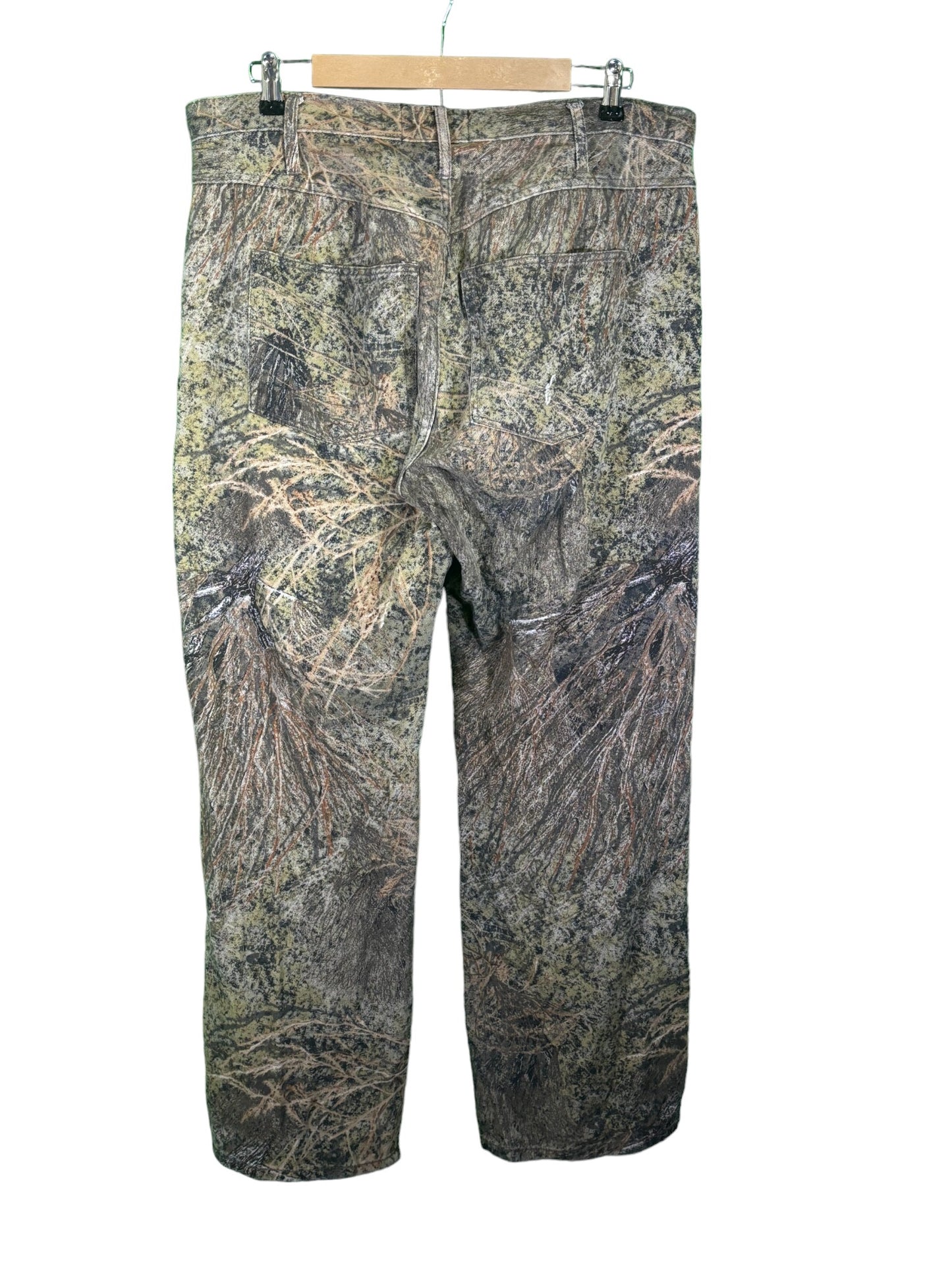 Vintage Mossy Oak Woodland Camo Double Knee Pants Size 36x32