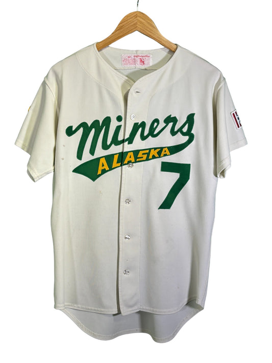 Vintage 80's Goodman and Sons Alaska Miners Baseball Jersey Size 42