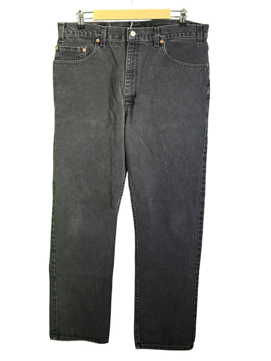 Vintage 90's Levi's 505 Straight Leg Black Denim Jeans Size 36x32