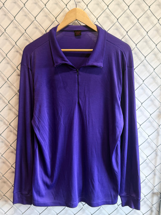 Vintage Patagonia Capilene Light Purple Quarter Zip Shirt Size XL