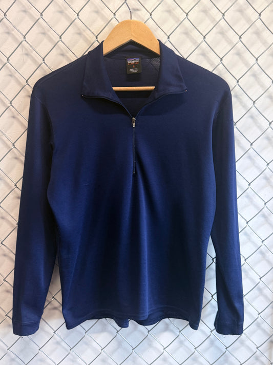 Vintage Patagonia Capilene Blue Quarter Zip Shirt Size Small