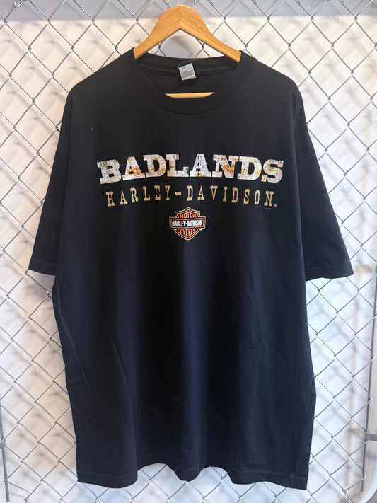 Harley Davidson Badlands South Dakota Biker Graphic Tee Size XXL