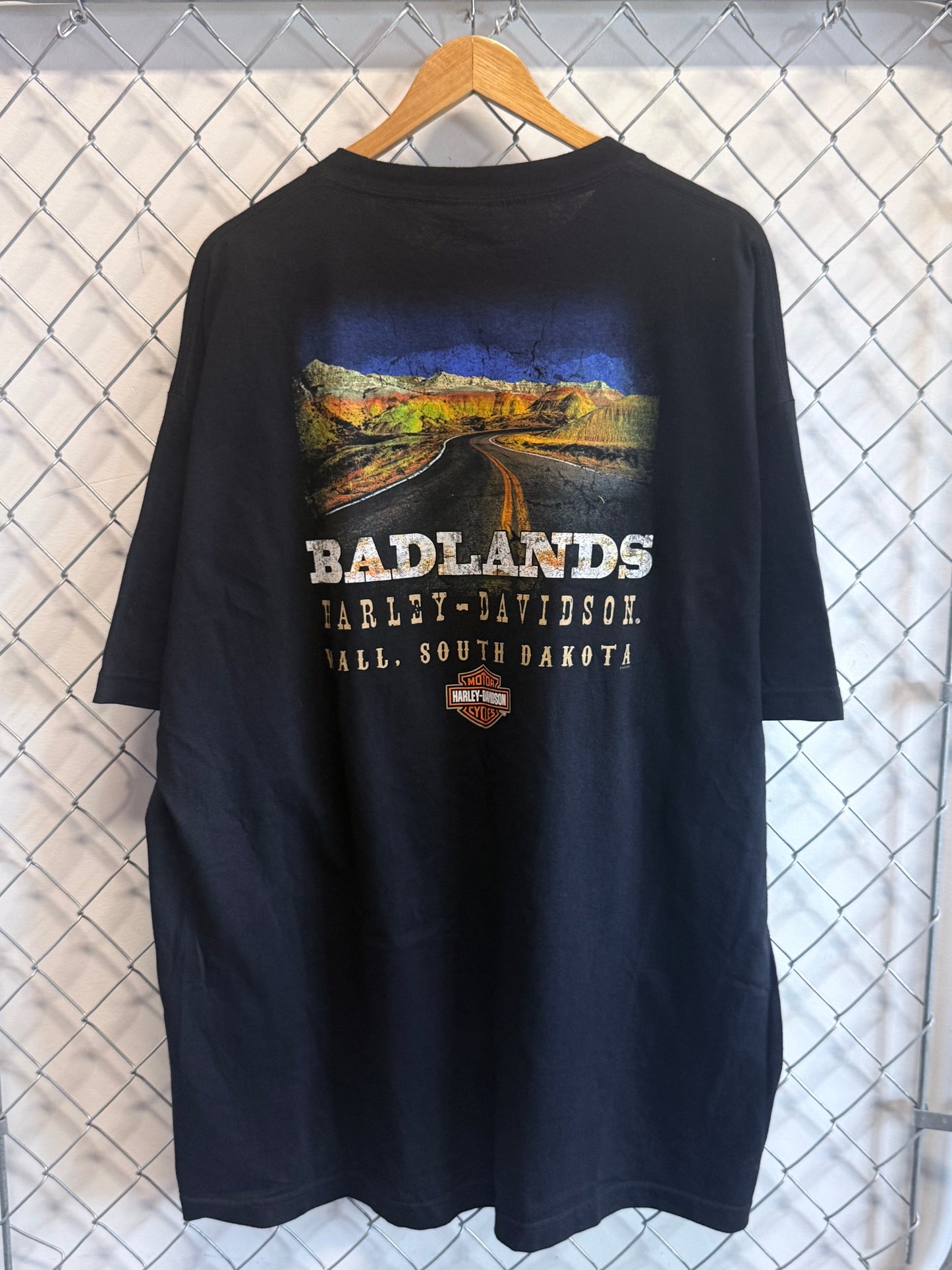 Harley Davidson Badlands South Dakota Biker Graphic Tee Size XXL