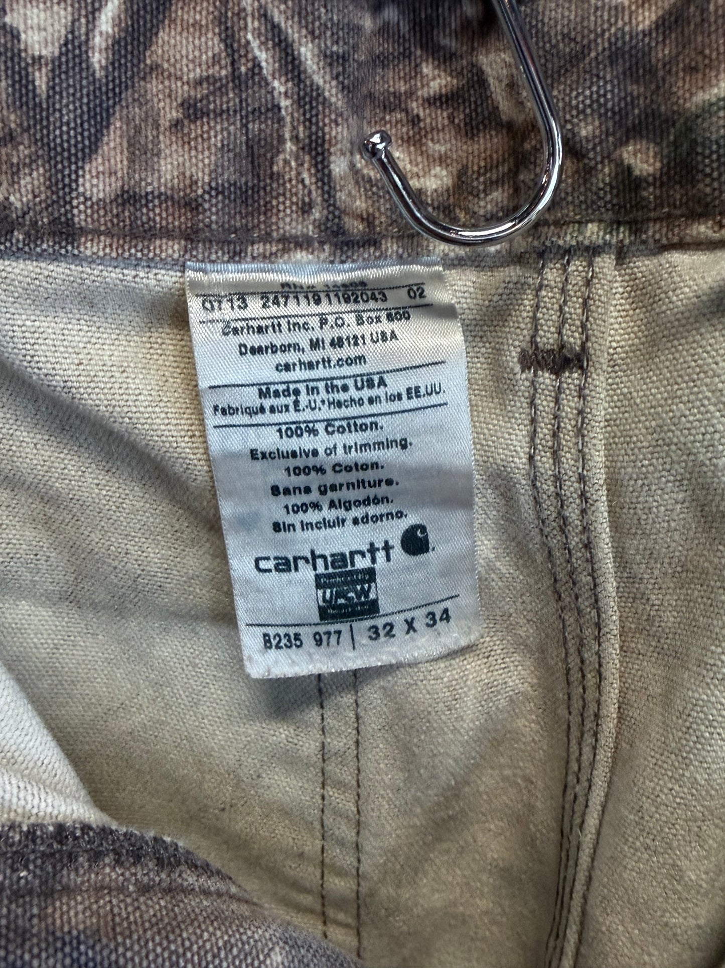 Carhartt Real Tree Camo Made in USA Carpenter Pants Size 30x32