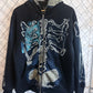 Travis Scott x Fragment Full Zip Bones Hoodie Size Medium