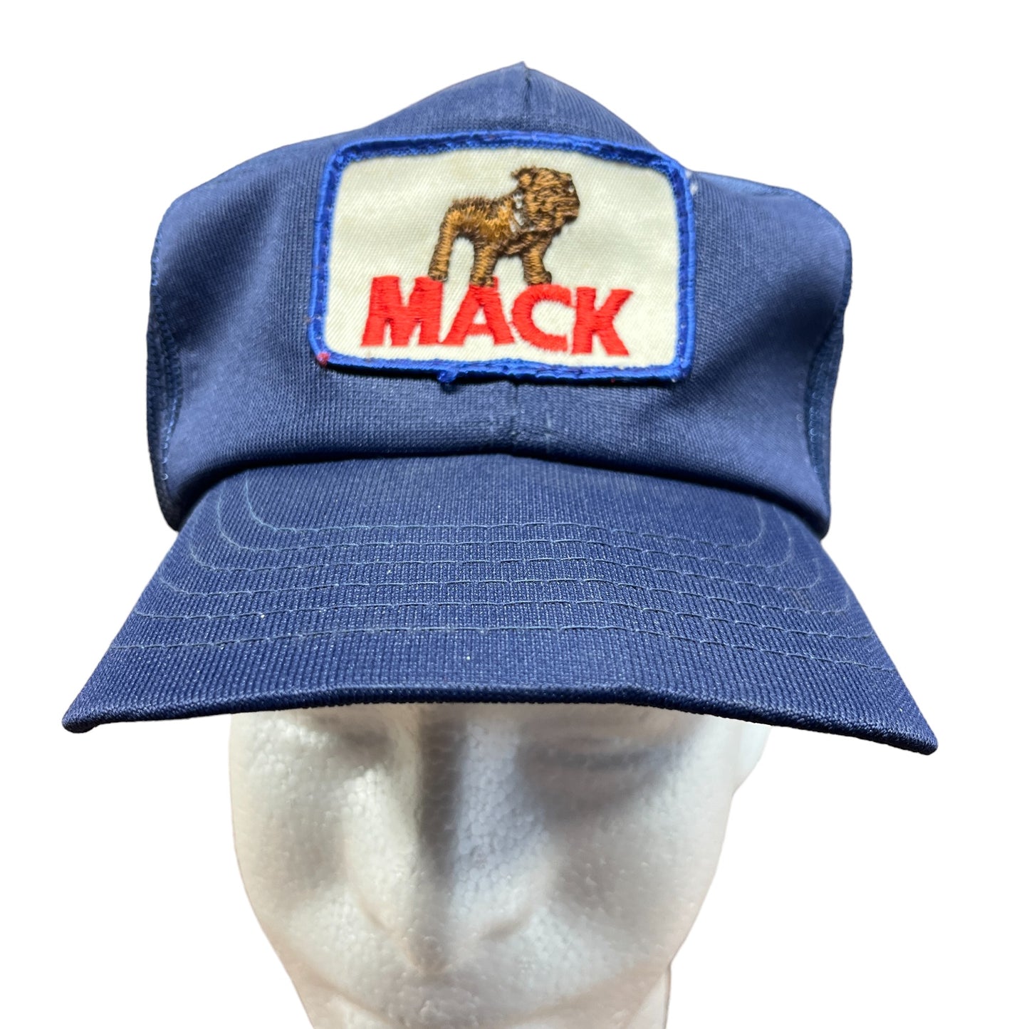 Vintage 80's MACK Truck Navy Blue Trucker Hat