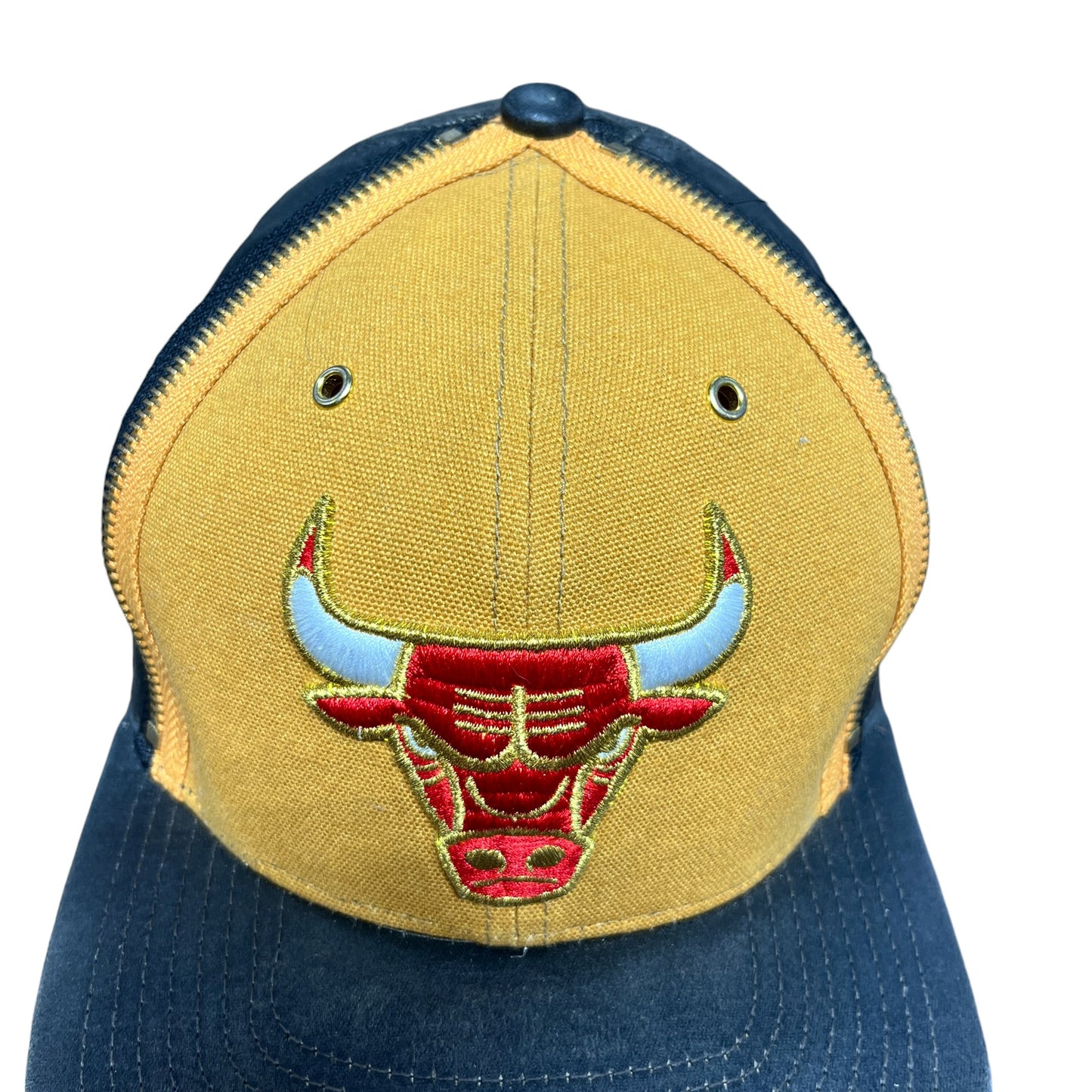 Mitchell & Ness Chicago Bulls Yellow Black Snapback Hat