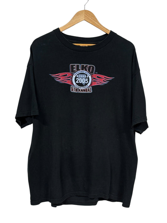 Vintage 00's Elko Nevada Motorcycle Jamboree Biker Graphic Tee Size XL
