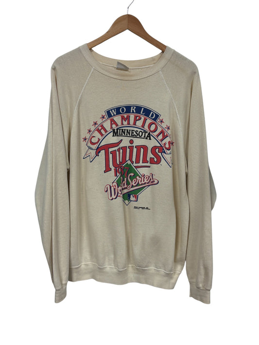 Vintage 1987 Minnesota Twins World Series Championship Sweater Size XL