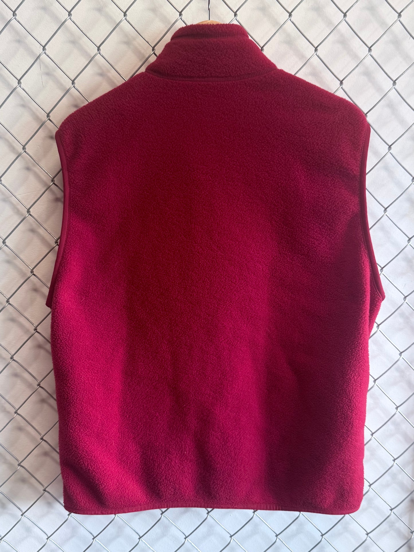 Vintage 90's Patagonia Made in USA Red Synchilla Fleece Vest Size Large