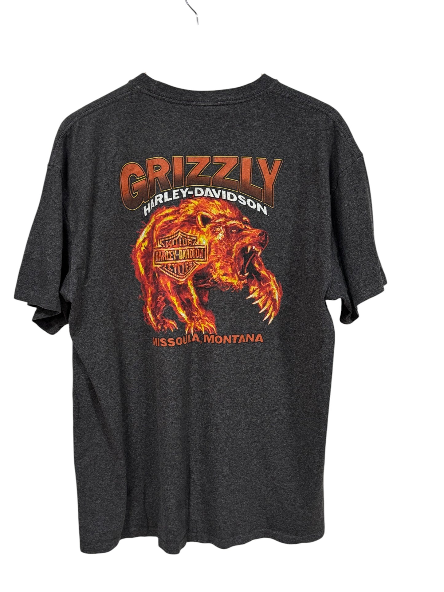Harley Davidson Grizzly Missoula Montana Biker Graphic Tee Size XL