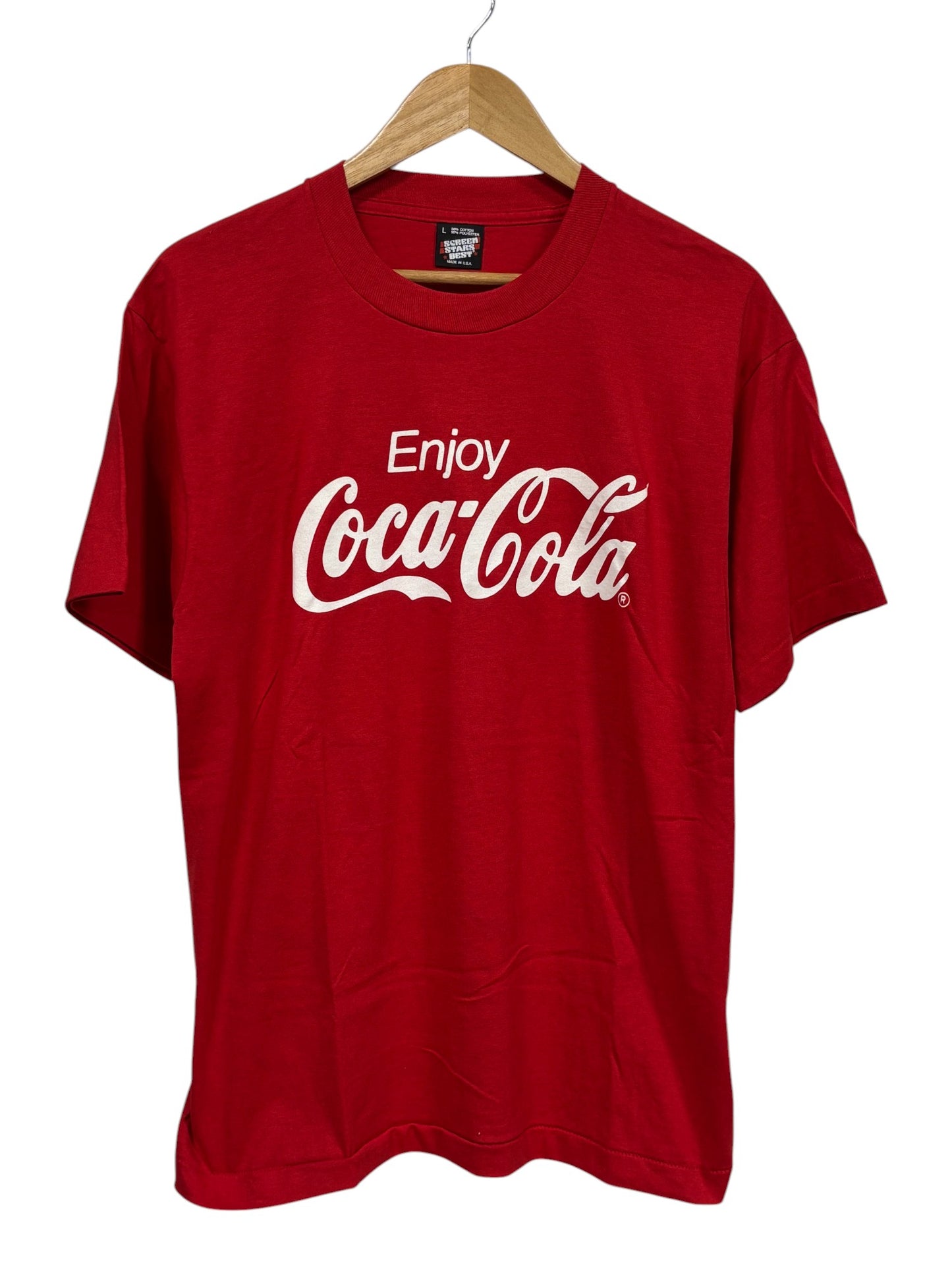 Vintage 80's Enjoy Coca-Cola Graphic Tee Size Large