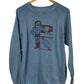 Vintage 70's Pabst Blue Ribbon Cool Blue Beer Promo Sweater Size L/XL