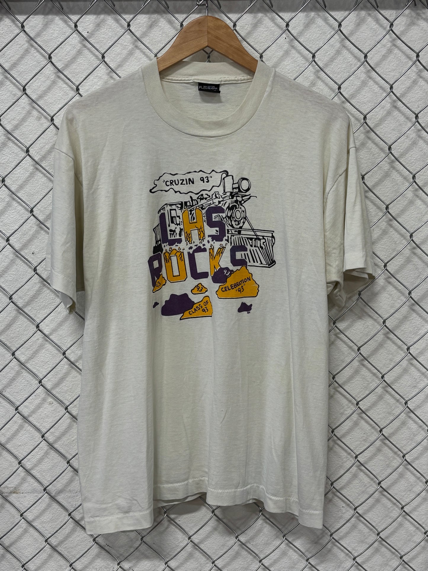 Vintage 1993 Laurel High School Montana Graphic Tee Size XL