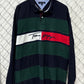 Vintage Tommy Hilfiger Flag Logo Spellout Rugby Polo Shirt Size XXL