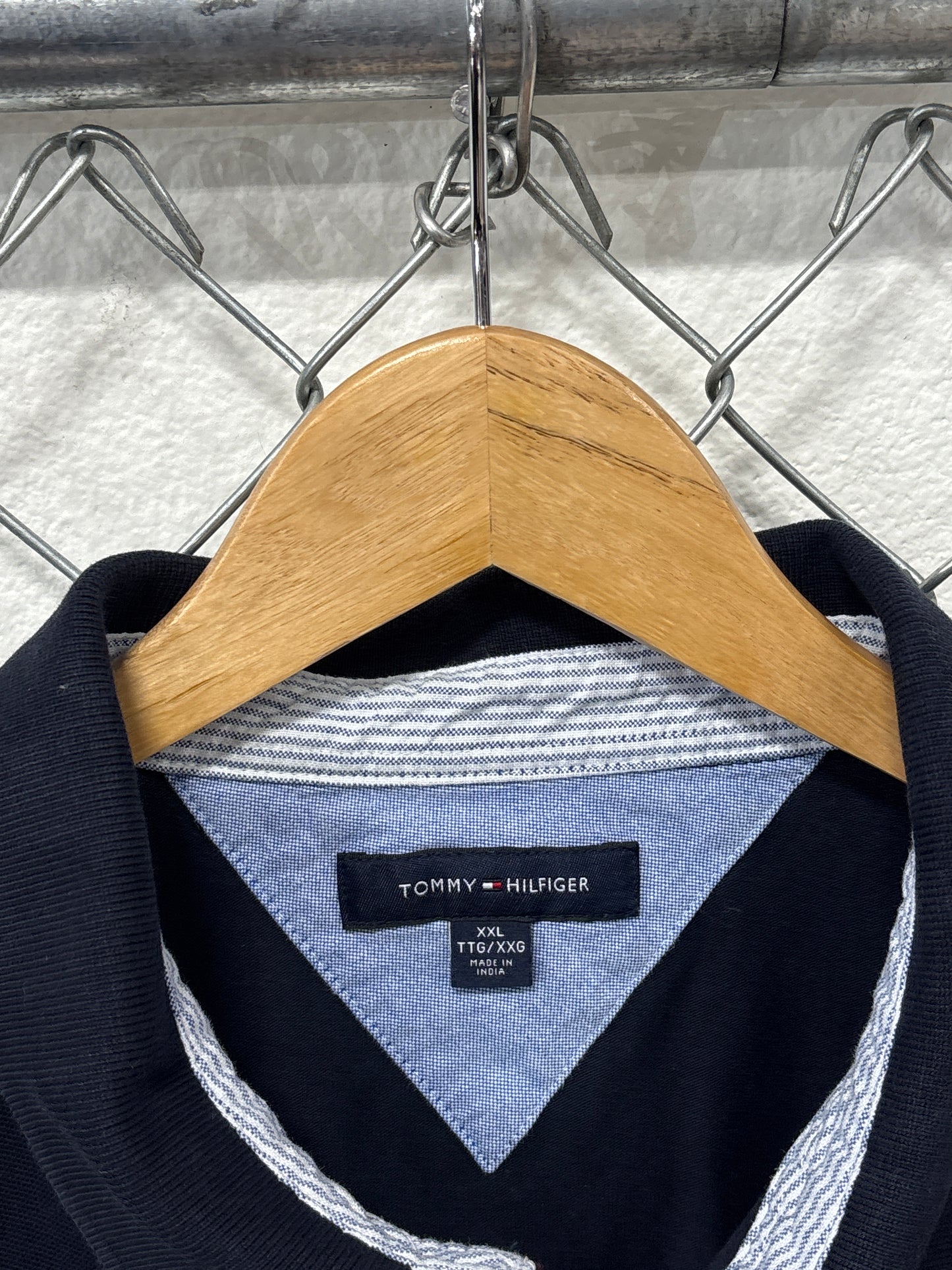 Vintage Tommy Hilfiger Flag Logo Spellout Rugby Polo Shirt Size XXL