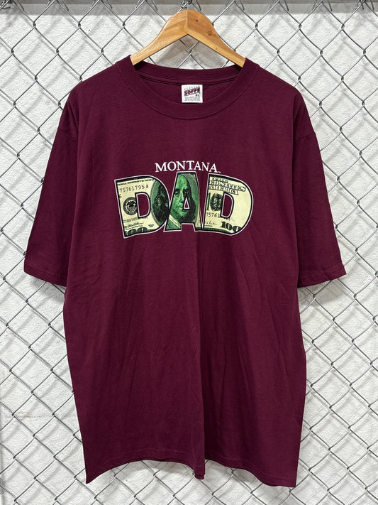 Vintage Y2K University of Montana Dad College Tee Size XL