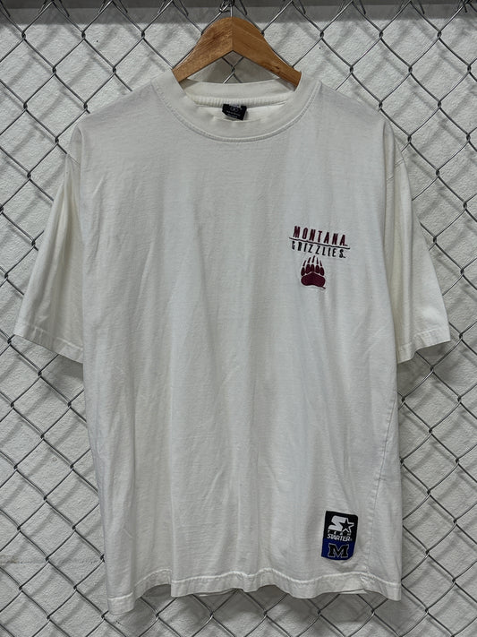 Vintage Y2K Starter University of Montana Grizzlies Graphic Tee Size Medium