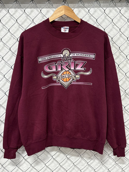 Vintage University of Montana Lady Griz Basketball Sweater Size XL