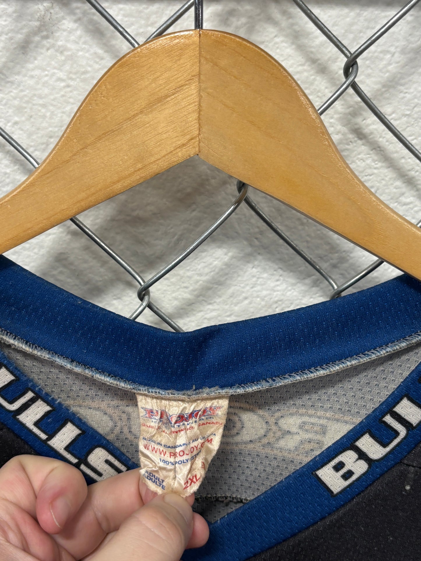 Vintage Billings Bulls Hockey Jersey Black Size XXL