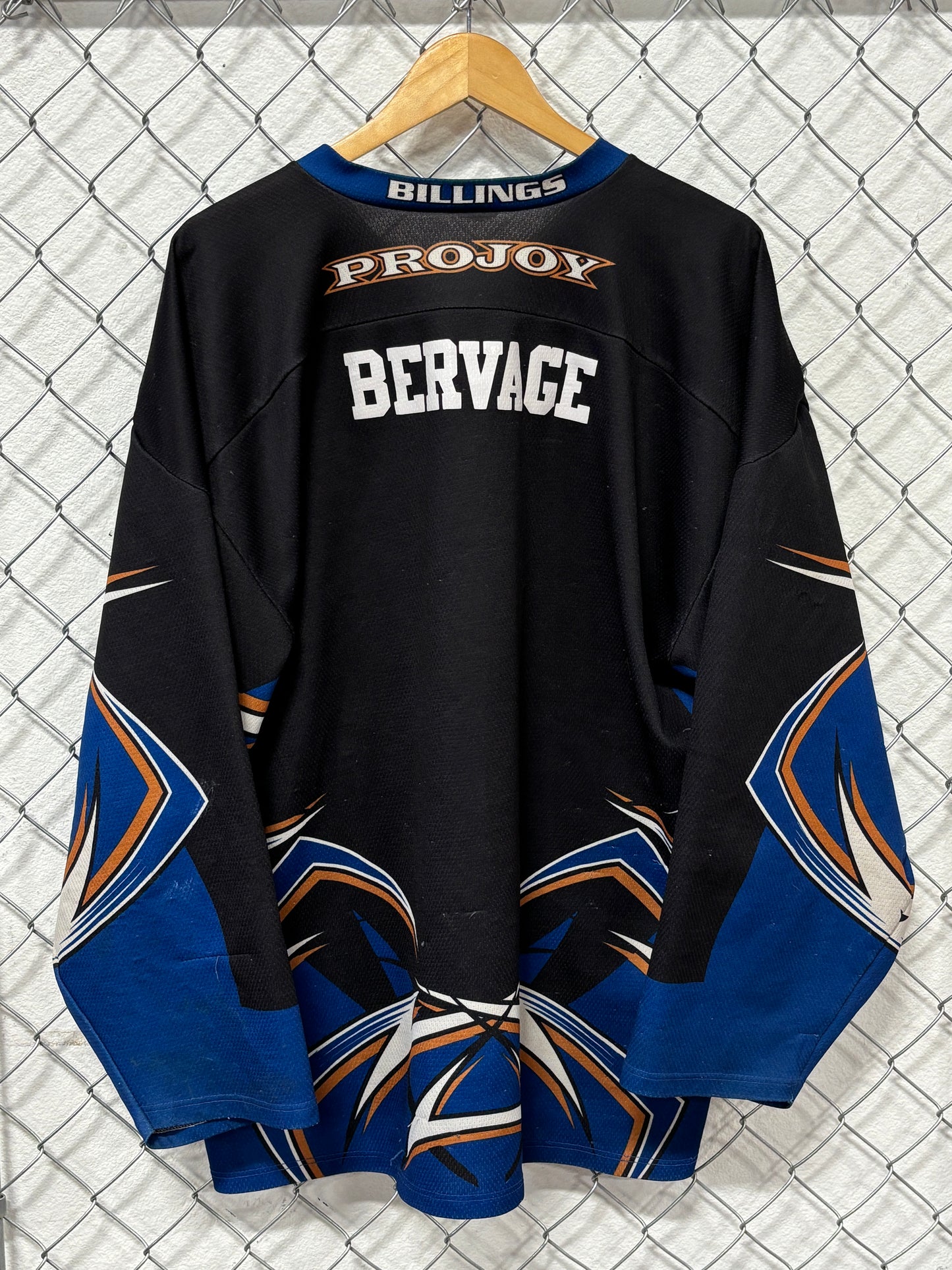 Vintage Billings Bulls Hockey Jersey Black Size XXL
