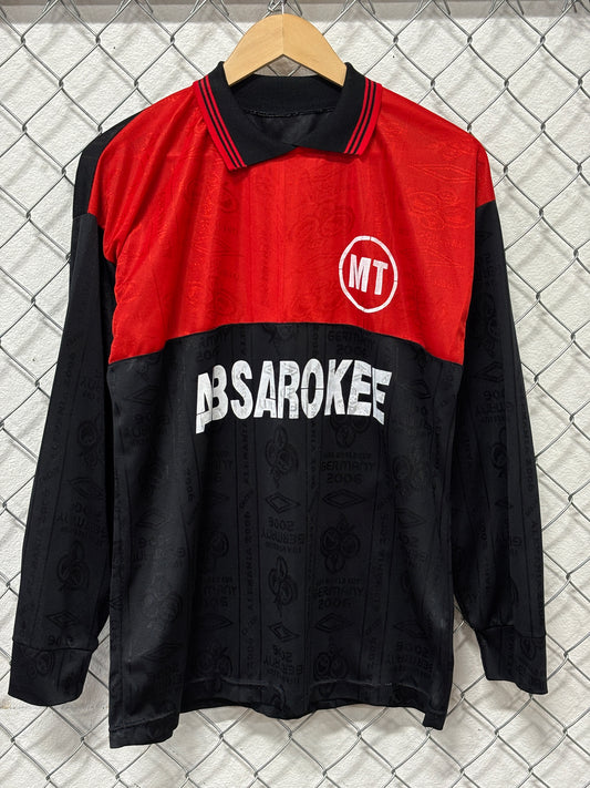 Vintage Absarokee Montana Soccer Long Sleeve Shirt Size Large