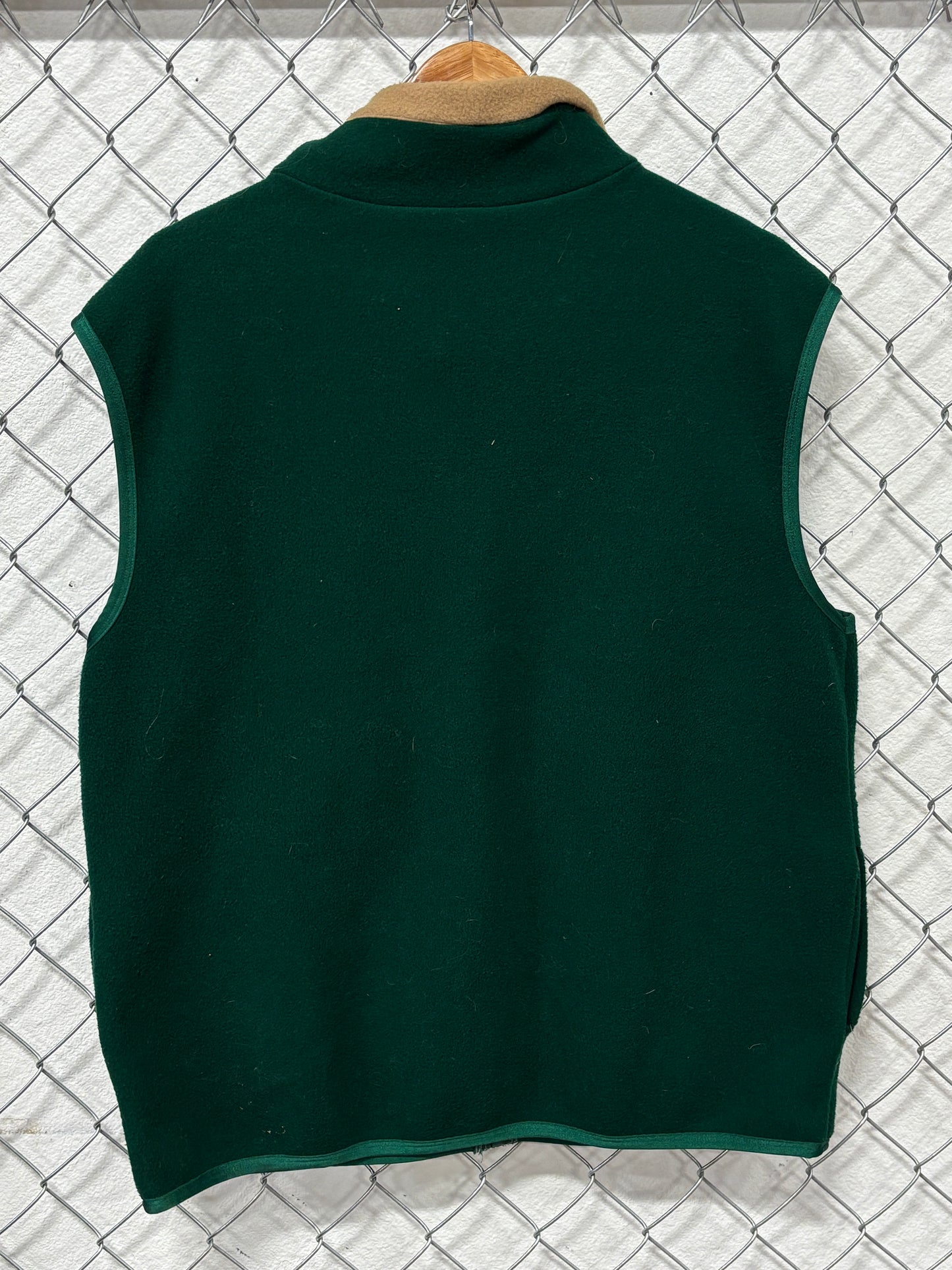 Vintage 90's Montana State University Billings Green Fleece Vest Size Large