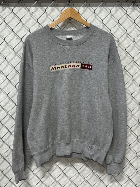 Vintage 90's University of Montana Missoula Dad Crewneck Sweater Size Medium