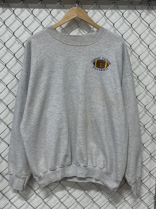 Vintage 90's Montana Carroll College Football Crewneck Sweater Size XL